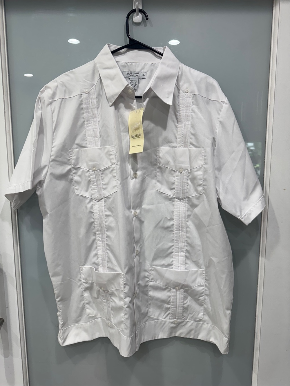 Mojito Men's NWT White Linen Spanish Dress Button Shirt Sz XL